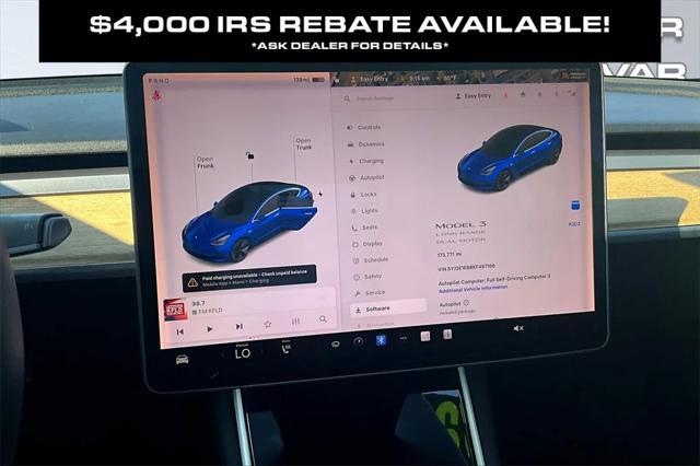 used 2019 Tesla Model 3 car, priced at $14,998