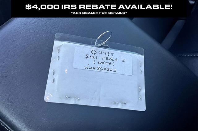 used 2021 Tesla Model 3 car, priced at $21,998