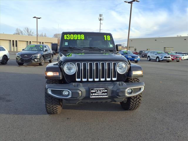 used 2018 Jeep Wrangler Unlimited car, priced at $30,998