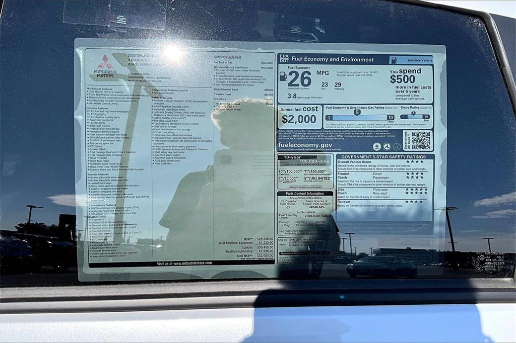 new 2025 Mitsubishi Outlander Sport car, priced at $26,998