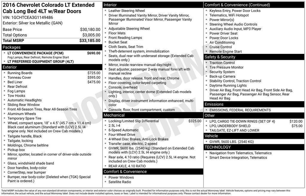 used 2016 Chevrolet Colorado car, priced at $16,597