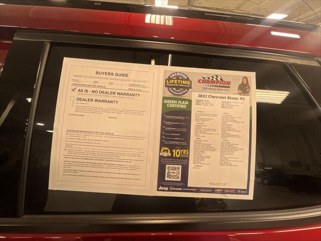 used 2022 Chevrolet Blazer car, priced at $29,017