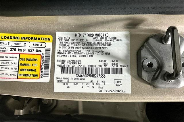 used 2018 Ford Fusion car, priced at $12,408