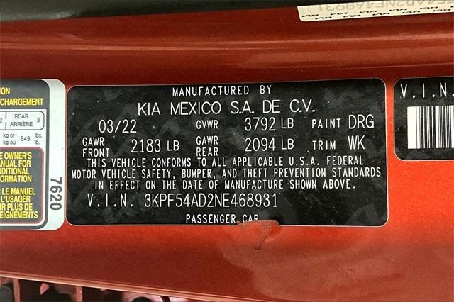 used 2022 Kia Forte car, priced at $16,448
