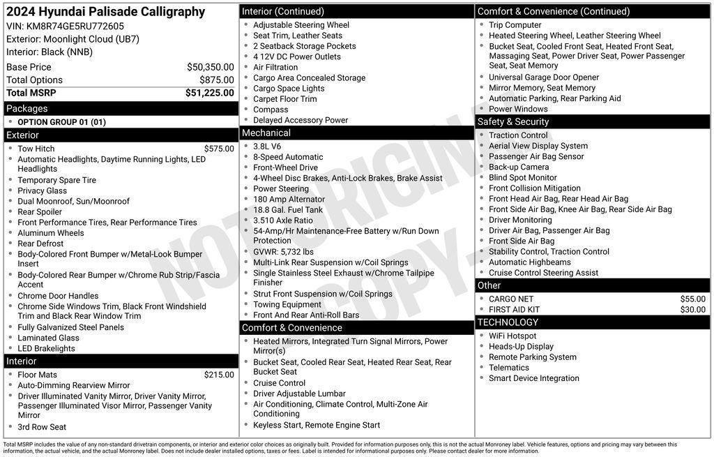 used 2024 Hyundai Palisade car, priced at $39,000