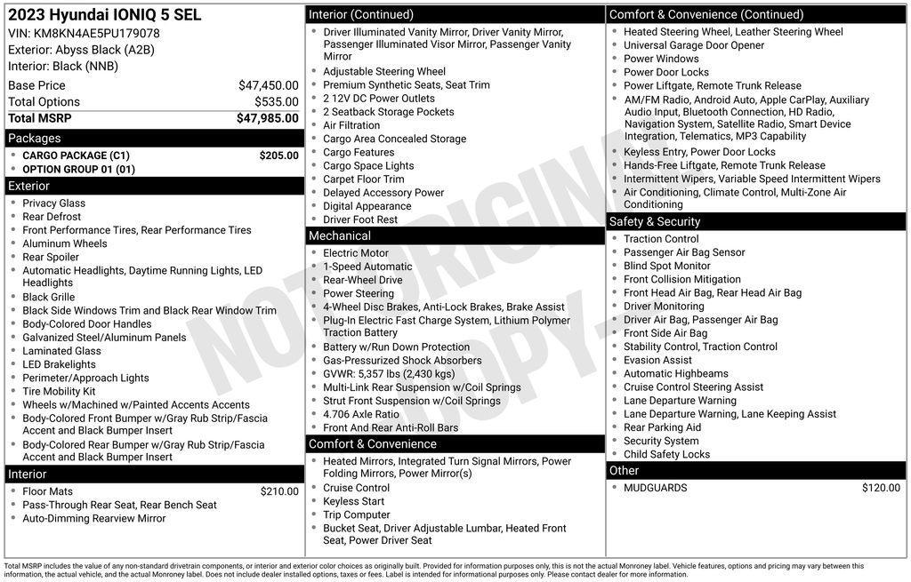used 2023 Hyundai IONIQ 5 car, priced at $32,499