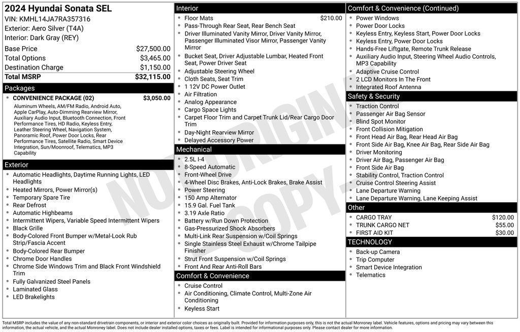 used 2024 Hyundai Sonata car, priced at $23,300