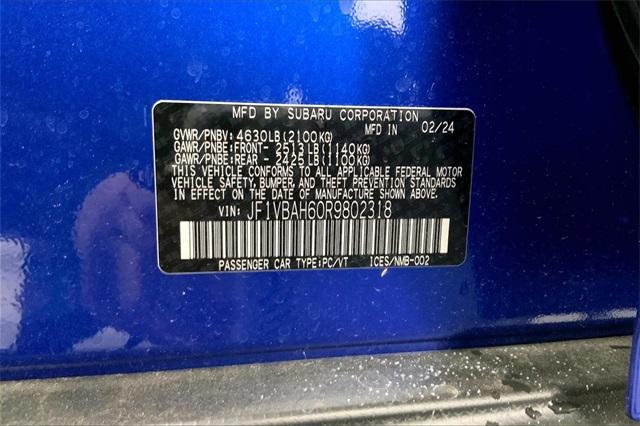 new 2024 Subaru WRX car, priced at $39,335