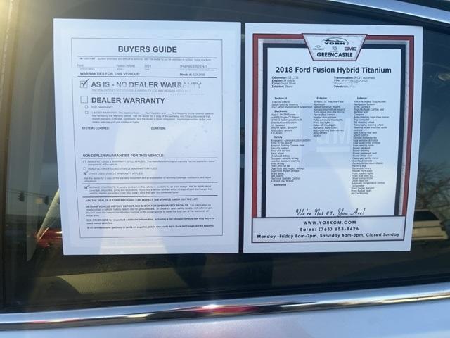 used 2018 Ford Fusion Hybrid car, priced at $10,995