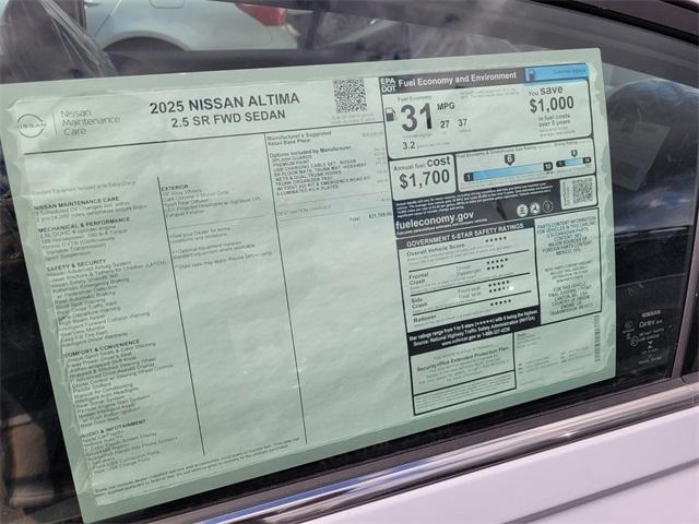 new 2025 Nissan Altima car, priced at $31,705