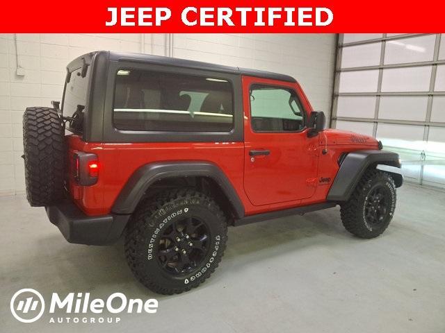 used 2021 Jeep Wrangler car, priced at $30,600