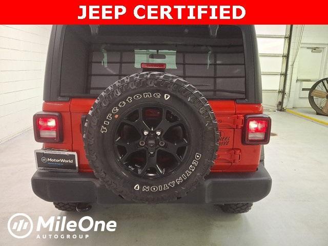 used 2021 Jeep Wrangler car, priced at $30,600