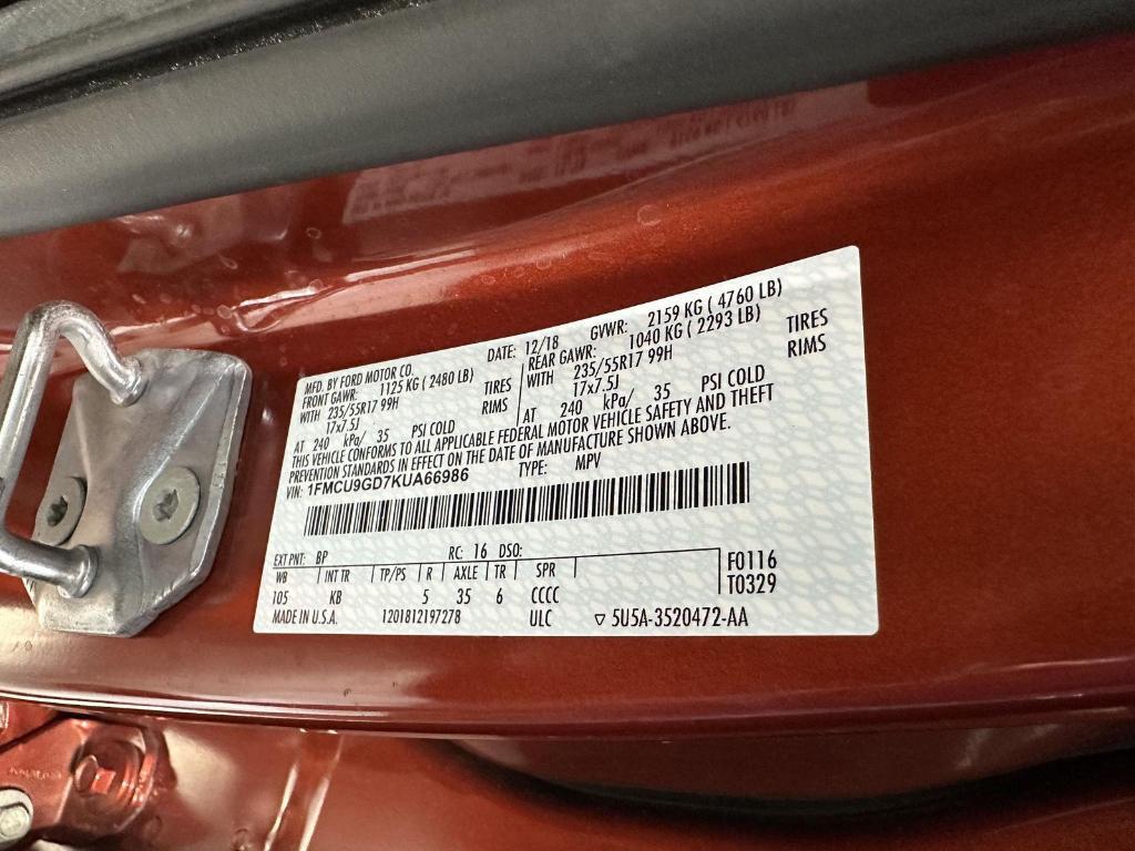 used 2019 Ford Escape car, priced at $12,995