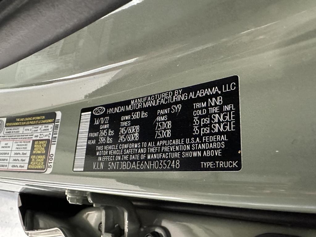 used 2022 Hyundai SANTA CRUZ car, priced at $23,995