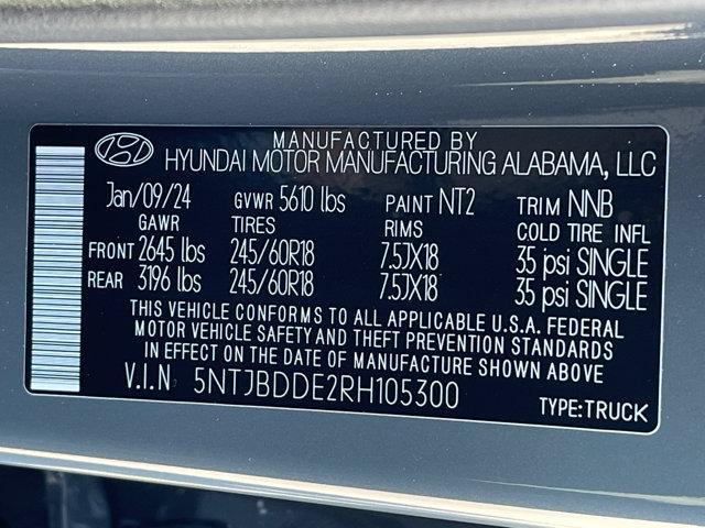 new 2024 Hyundai Santa Cruz car, priced at $33,160