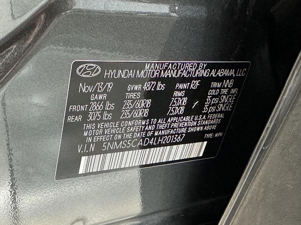 used 2020 Hyundai Santa Fe car, priced at $20,495