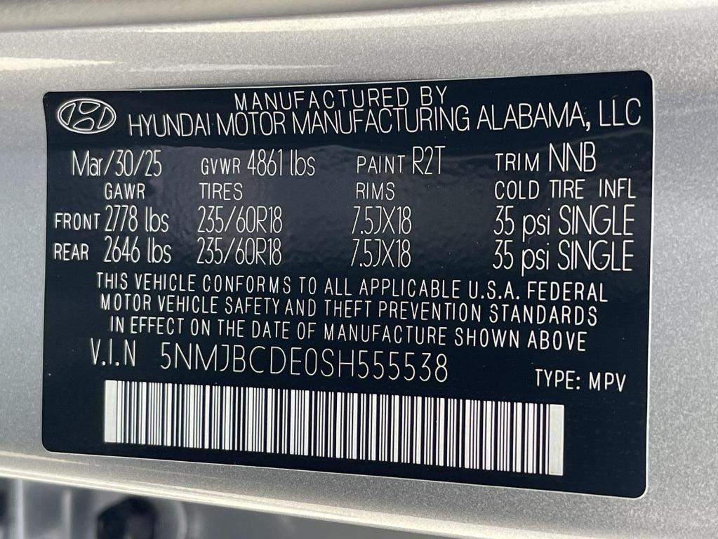 new 2025 Hyundai Tucson car, priced at $33,287