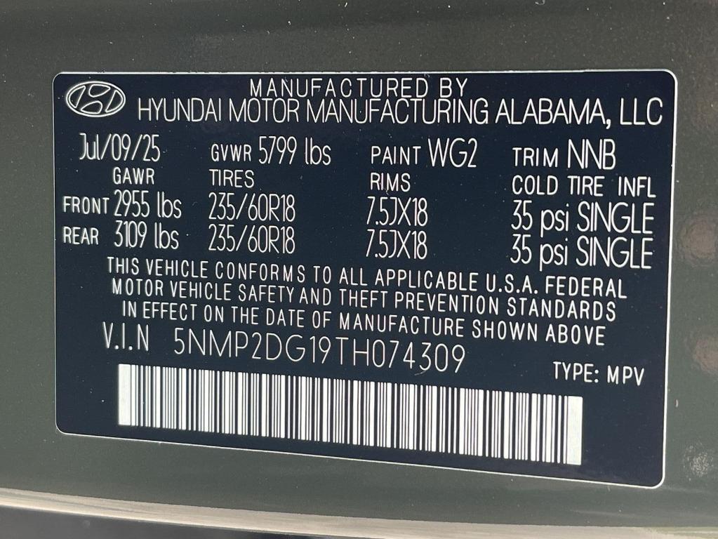 new 2026 Hyundai SANTA FE HEV car, priced at $41,822