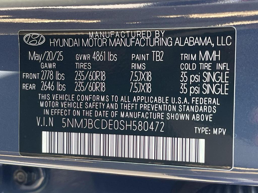 new 2025 Hyundai Tucson car, priced at $33,480