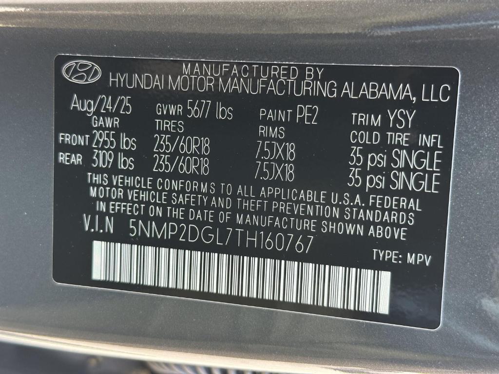 new 2026 Hyundai Santa Fe car, priced at $40,197