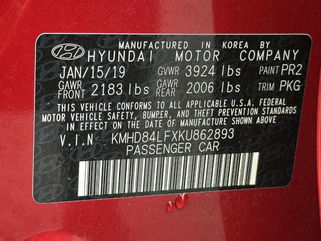 used 2019 Hyundai Elantra car, priced at $10,595