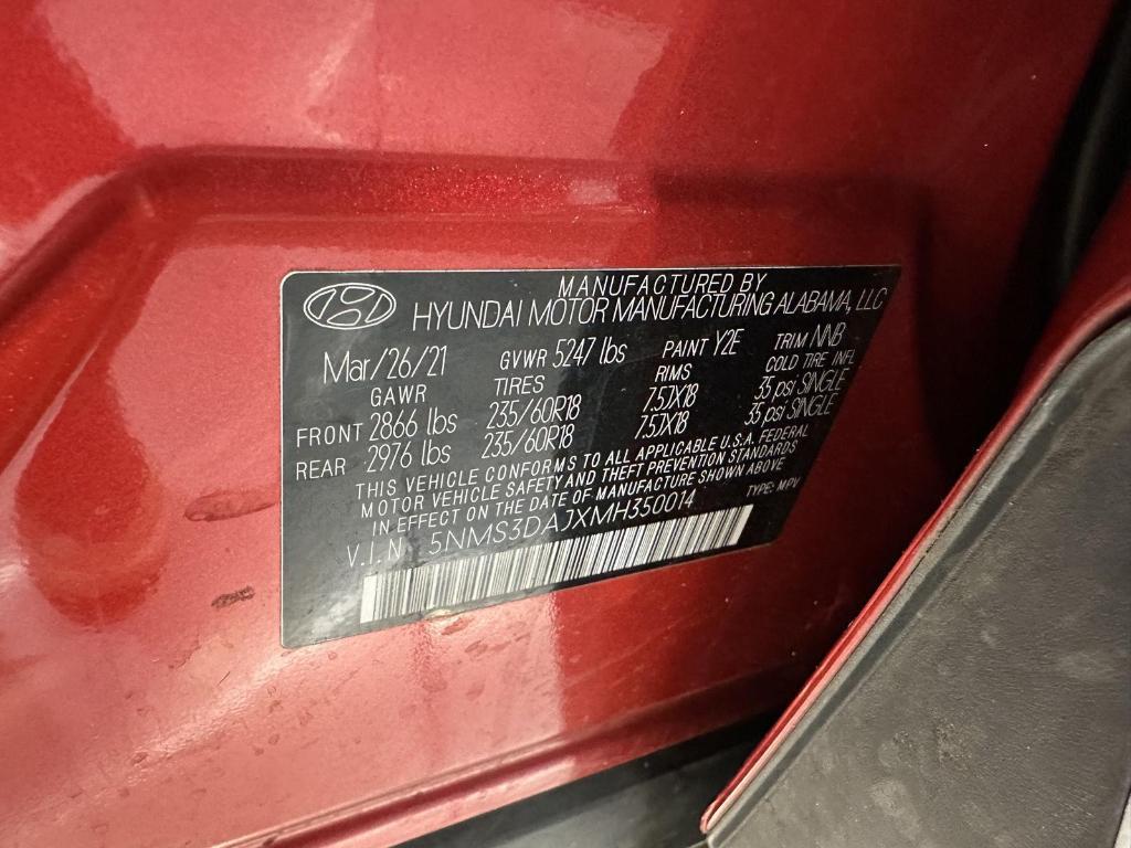 used 2021 Hyundai Santa Fe car, priced at $16,595