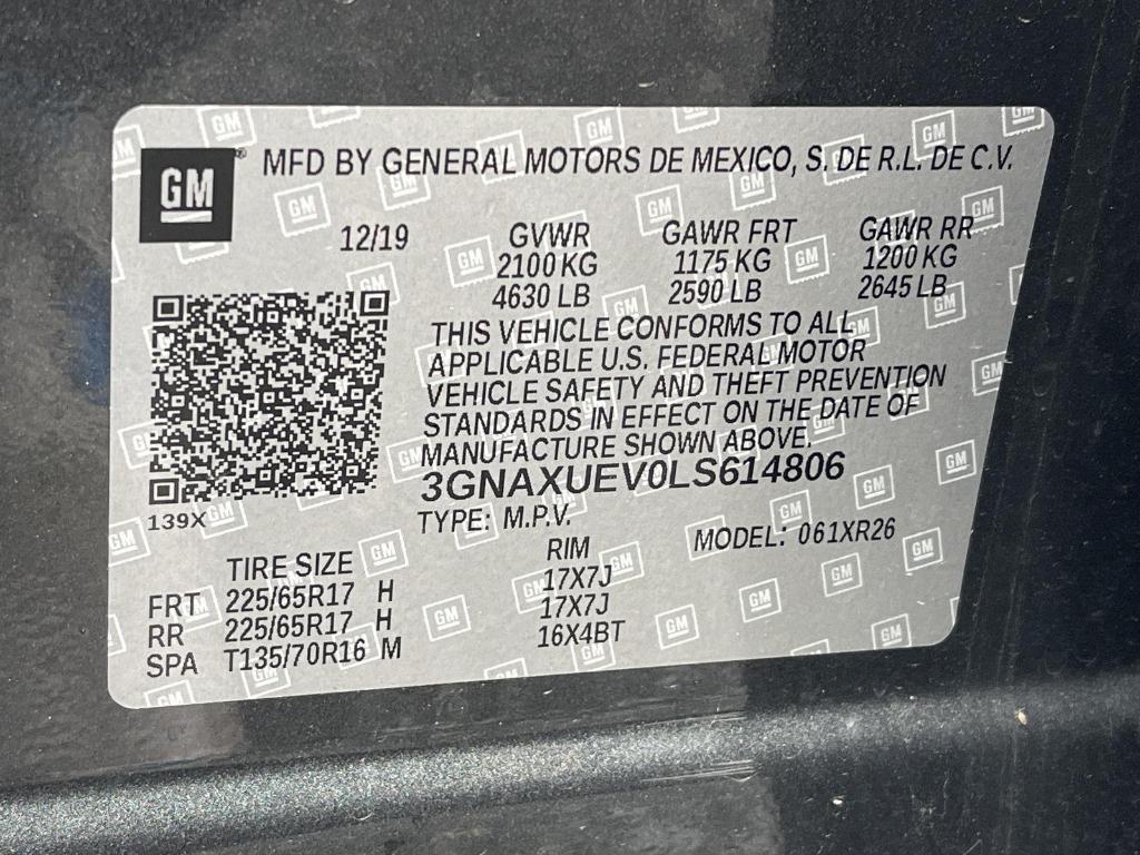 used 2020 Chevrolet Equinox car, priced at $18,995