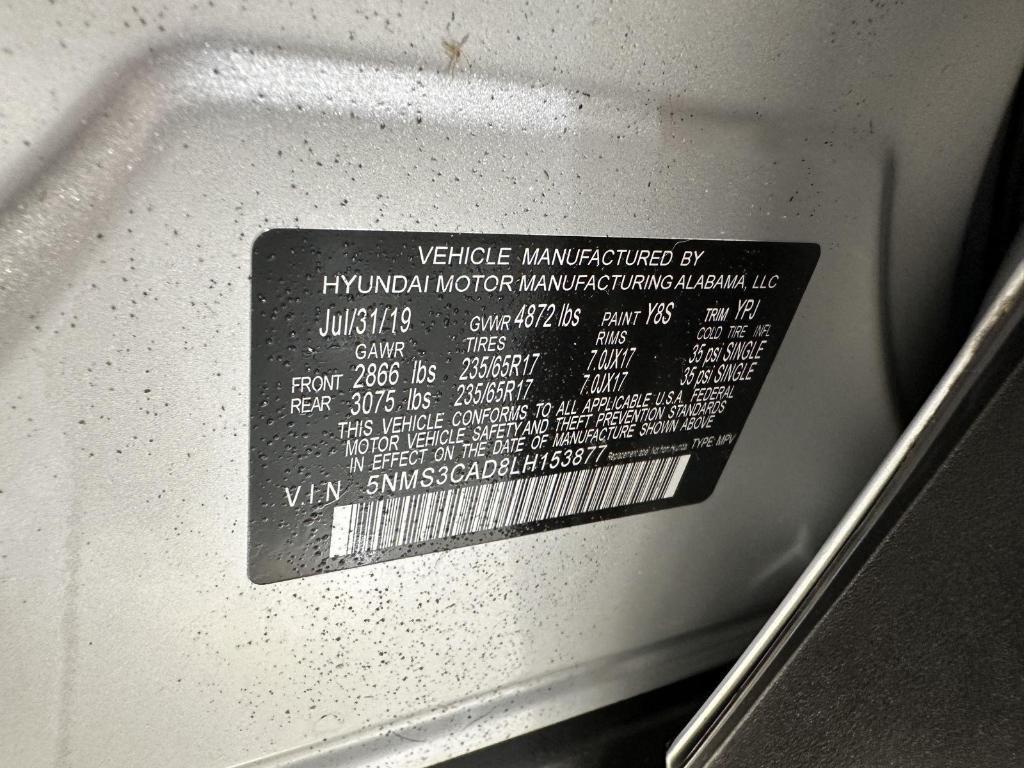 used 2020 Hyundai Santa Fe car, priced at $14,595