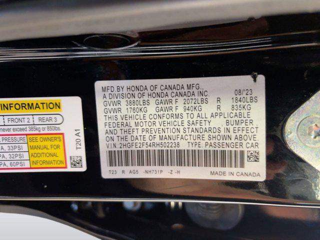 used 2024 Honda Civic car, priced at $24,997