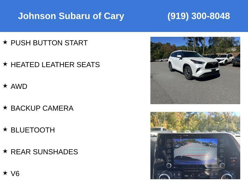 used 2022 Toyota Highlander car, priced at $37,995