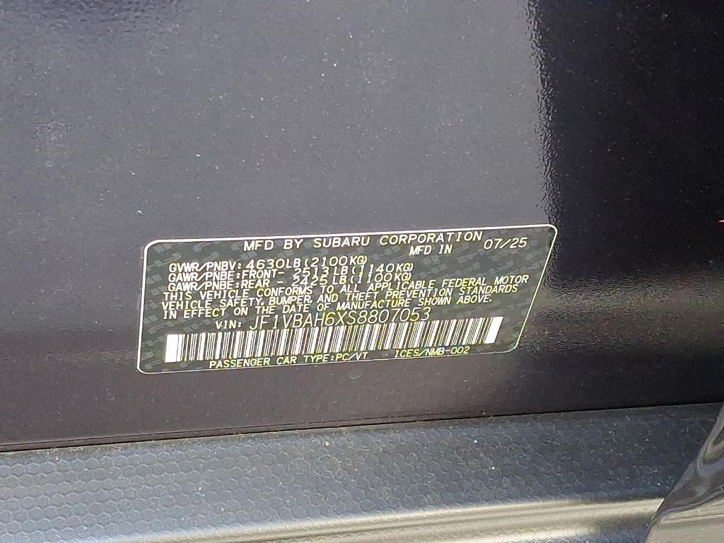 new 2025 Subaru WRX car, priced at $41,132