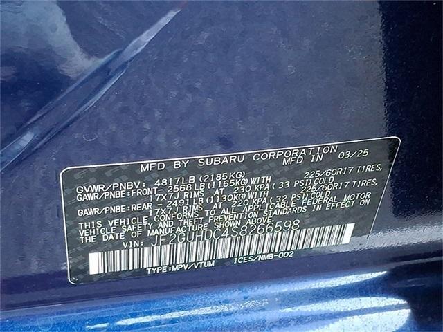 new 2025 Subaru Crosstrek car, priced at $31,891