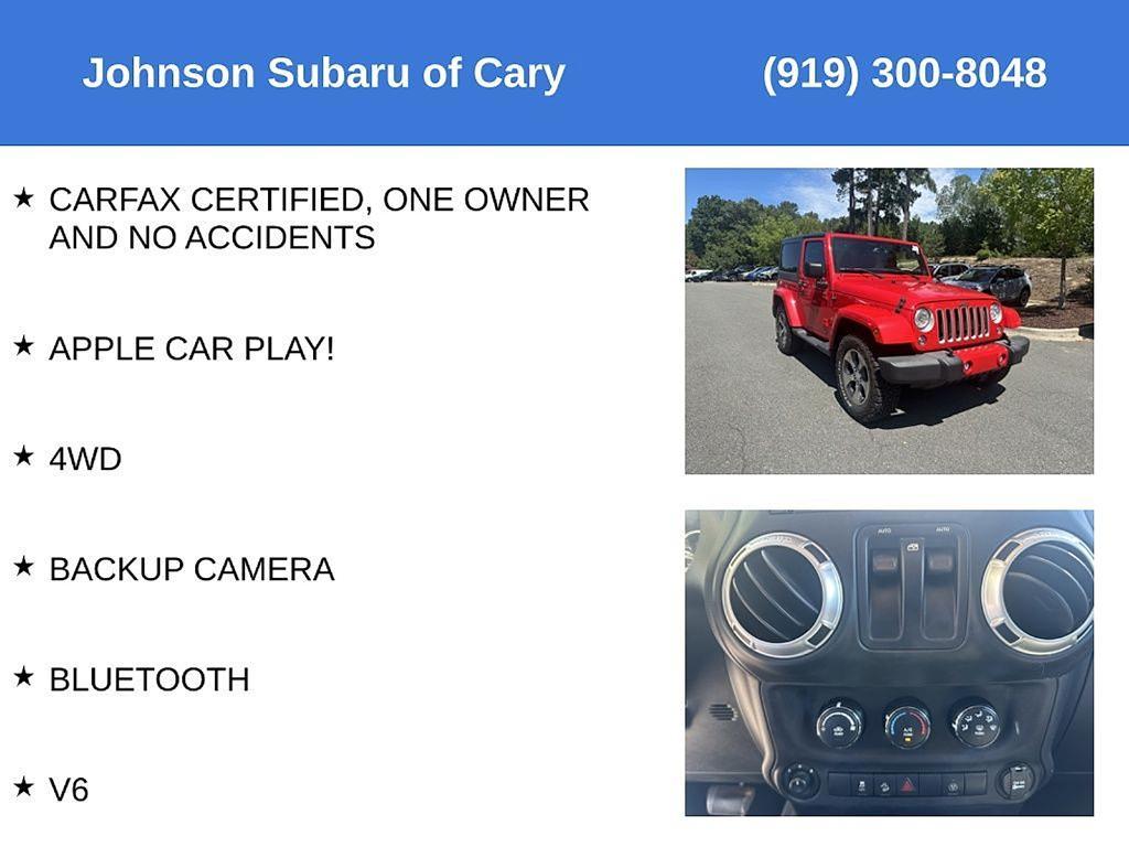 used 2017 Jeep Wrangler car, priced at $23,499