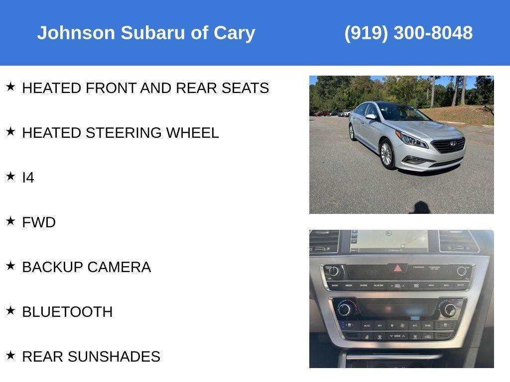 used 2015 Hyundai Sonata car, priced at $14,499