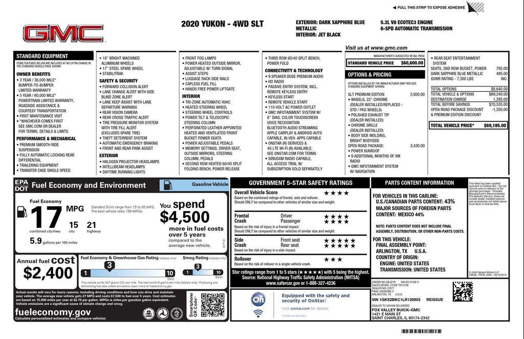used 2020 GMC Yukon car, priced at $29,986