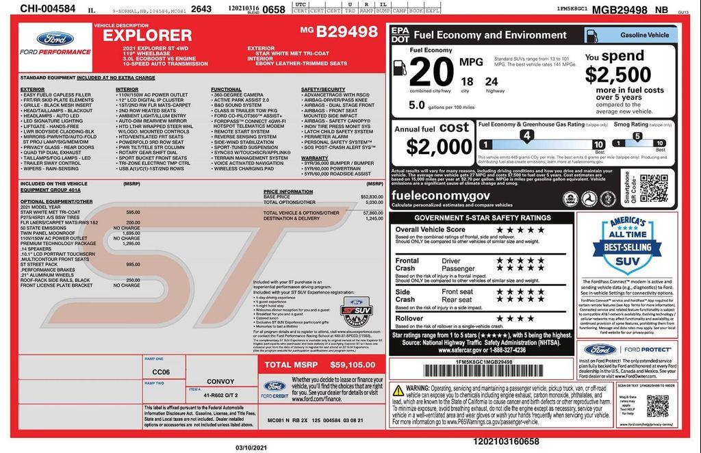 used 2021 Ford Explorer car, priced at $31,477