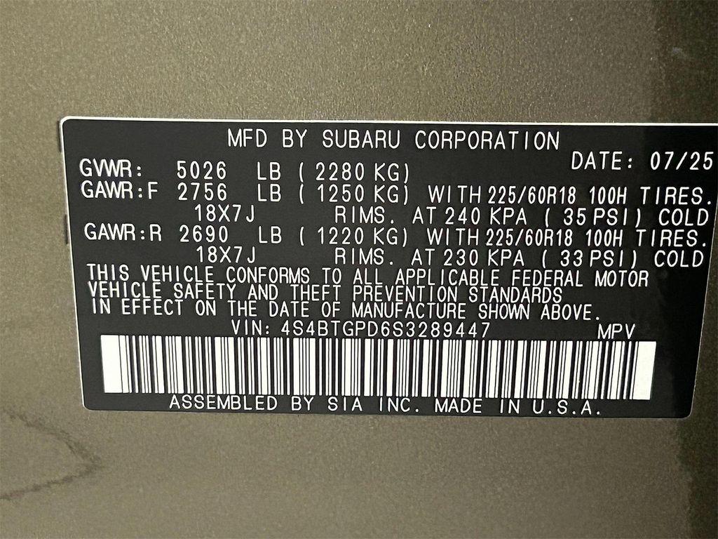 new 2025 Subaru Outback car, priced at $45,278