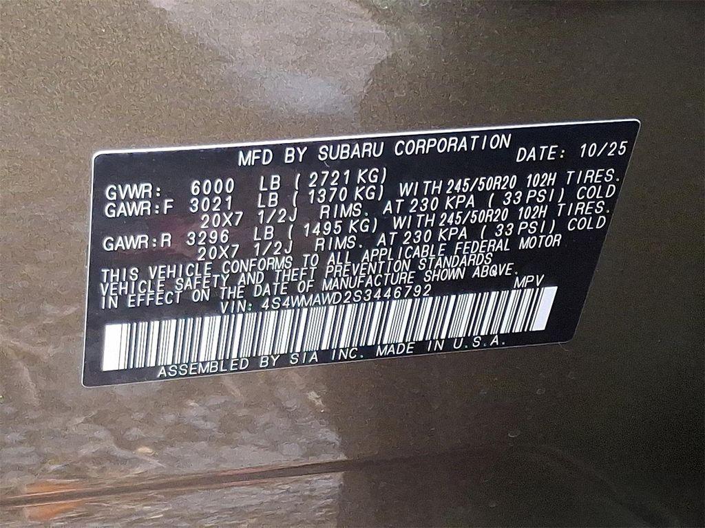 new 2025 Subaru Ascent car, priced at $51,168