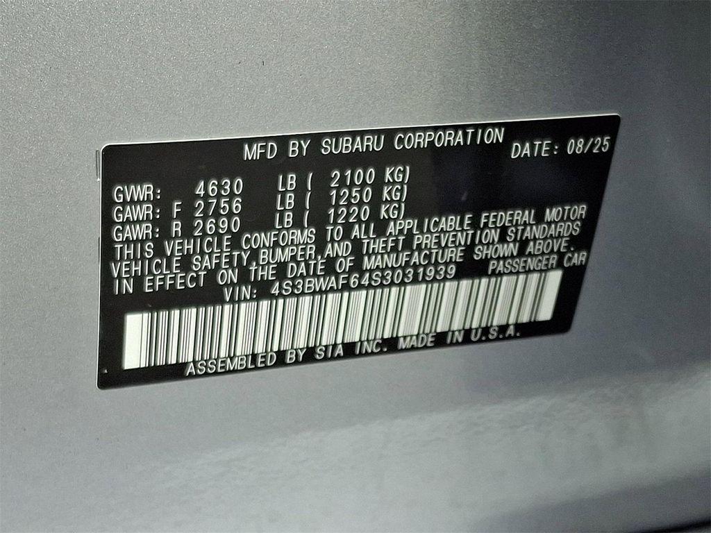 new 2025 Subaru Legacy car, priced at $31,568