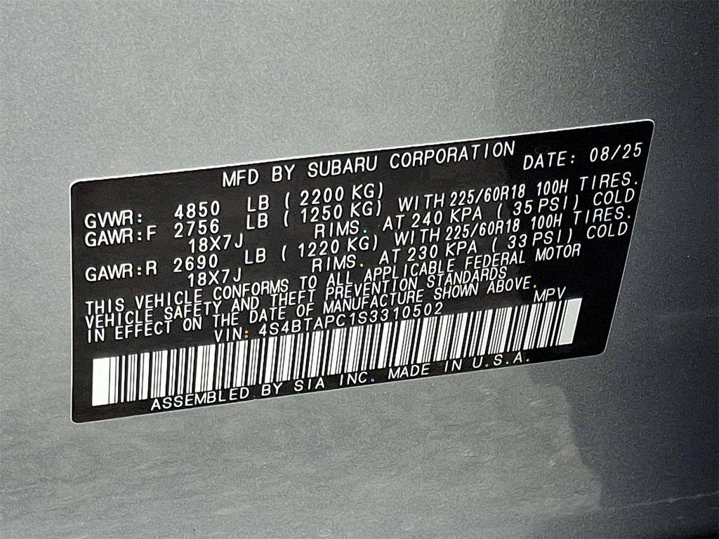 new 2025 Subaru Outback car, priced at $41,724