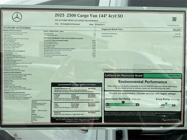 new 2025 Mercedes-Benz Sprinter 2500 car, priced at $53,524