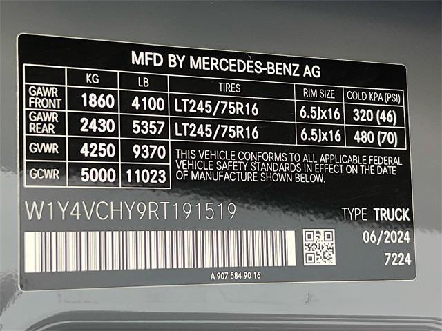 new 2024 Mercedes-Benz eSprinter 2500 car, priced at $82,910