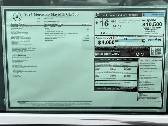 new 2024 Mercedes-Benz Maybach GLS 600 car, priced at $181,500
