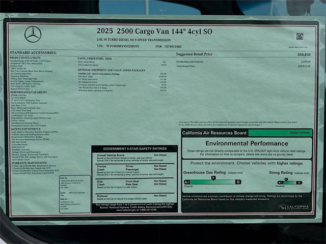new 2025 Mercedes-Benz Sprinter 2500 car, priced at $56,812