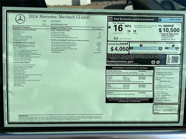 new 2024 Mercedes-Benz Maybach GLS 600 car, priced at $197,350