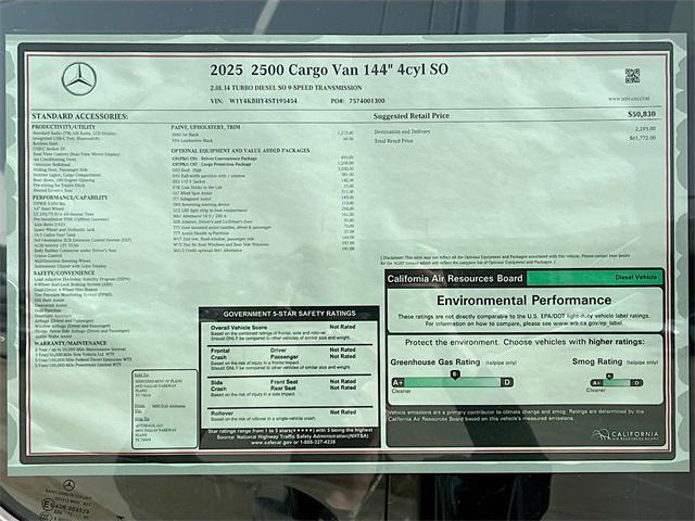 new 2025 Mercedes-Benz Sprinter 2500 car, priced at $59,772