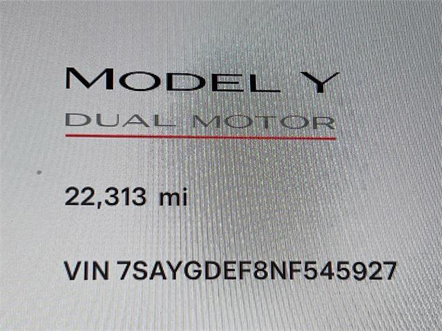 used 2022 Tesla Model Y car, priced at $30,750