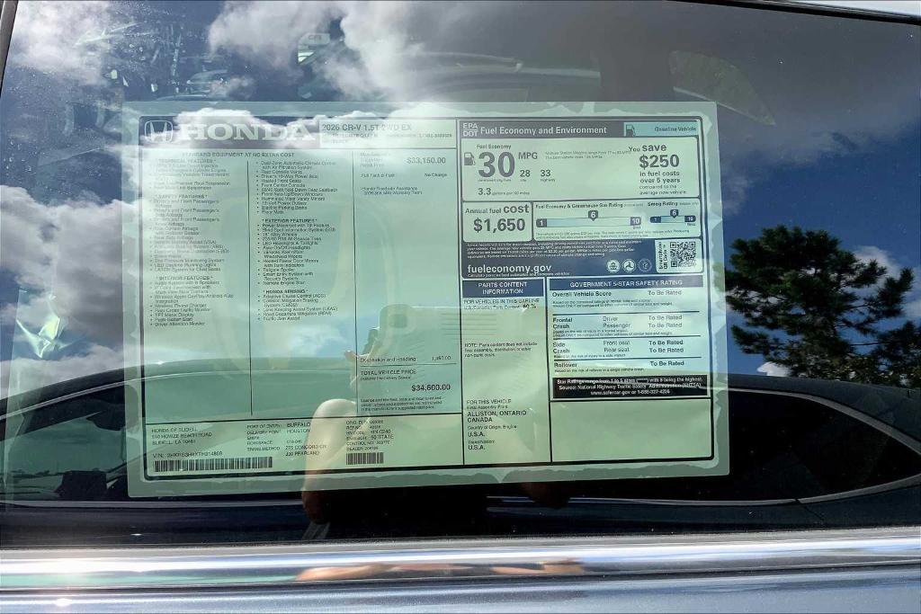 new 2026 Honda CR-V car, priced at $33,144