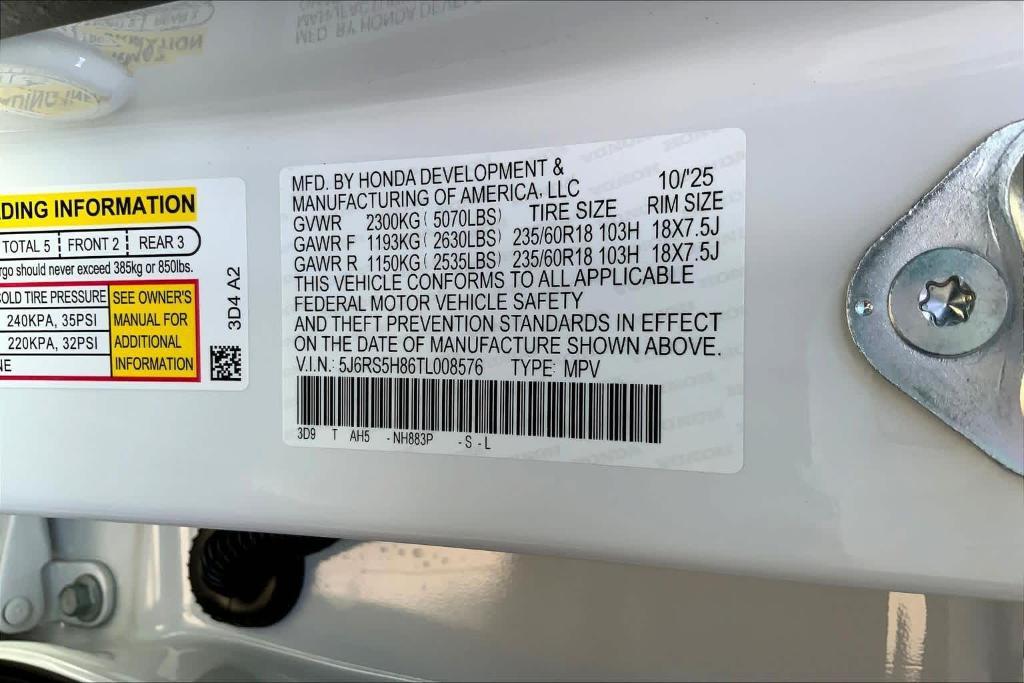 new 2026 Honda CR-V Hybrid car, priced at $40,630