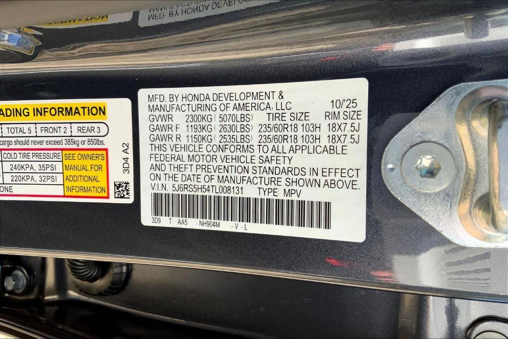 new 2026 Honda CR-V Hybrid car, priced at $35,405